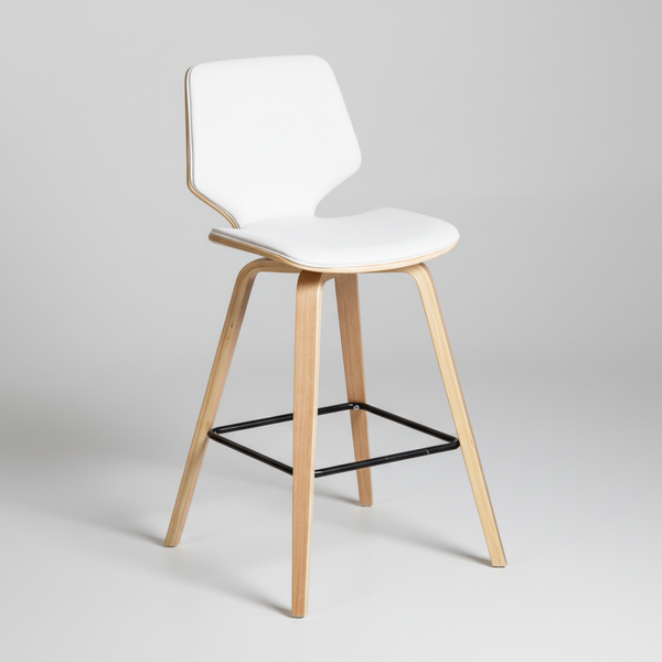Ryde : Bar Stool Oak / White Pu