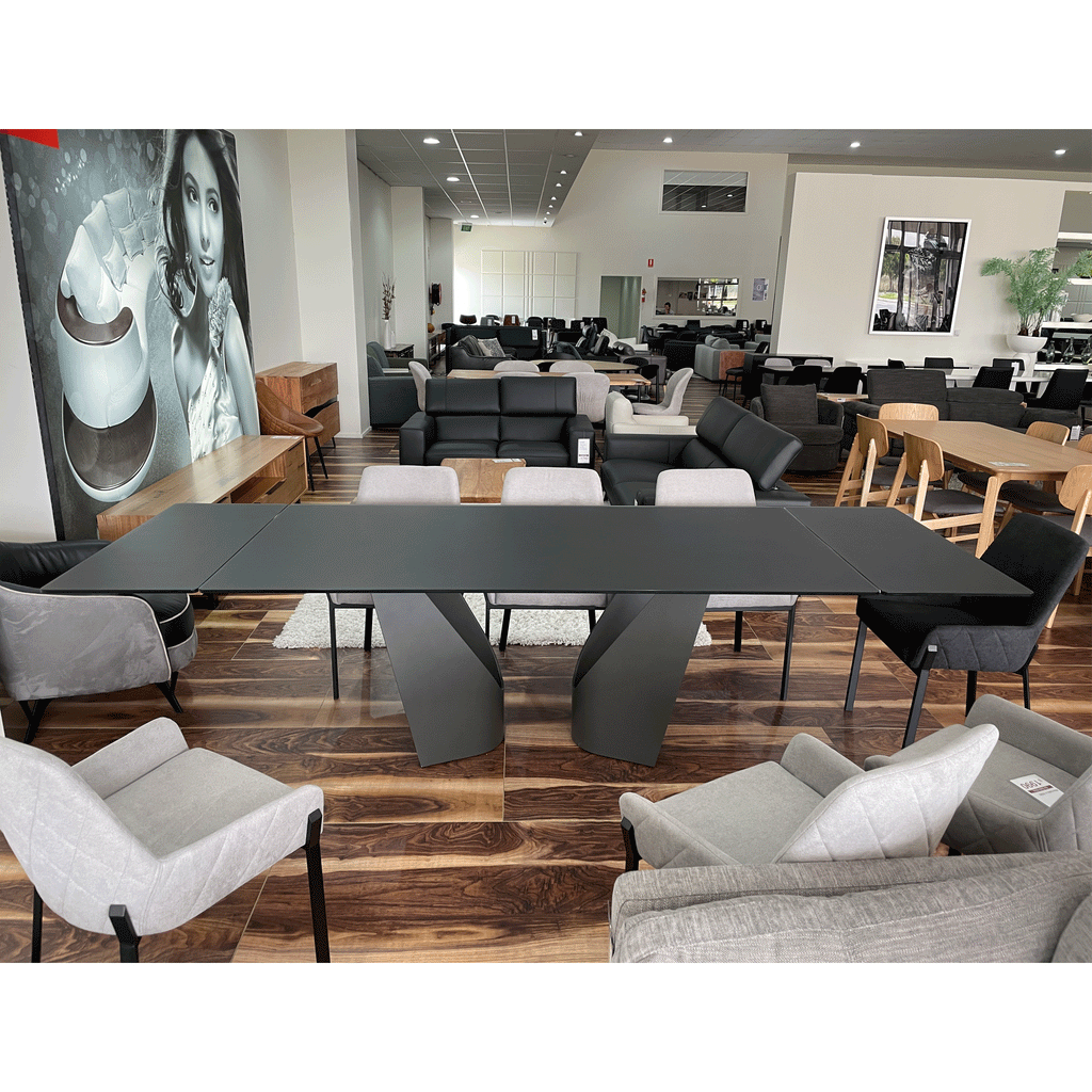 Apex Dining Table Double Extension Black