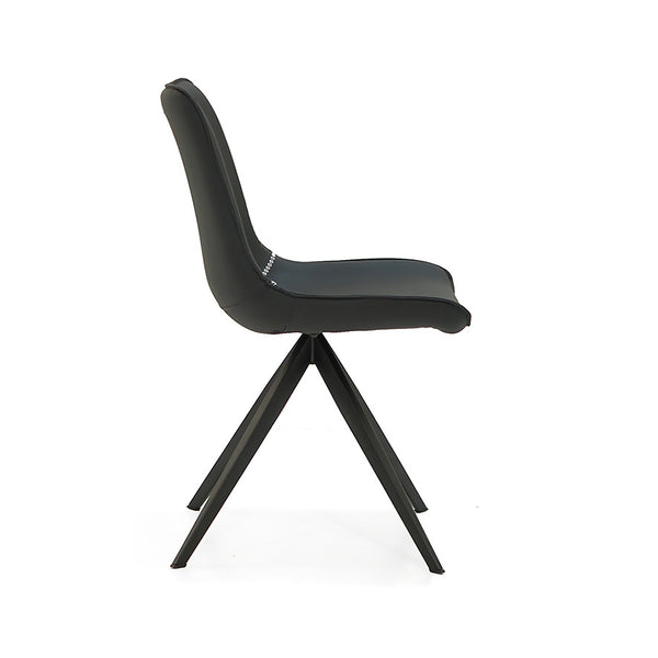 Astro : Dining Chair with Black Angled Legs