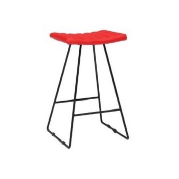 bindi bar stool Red with Black base