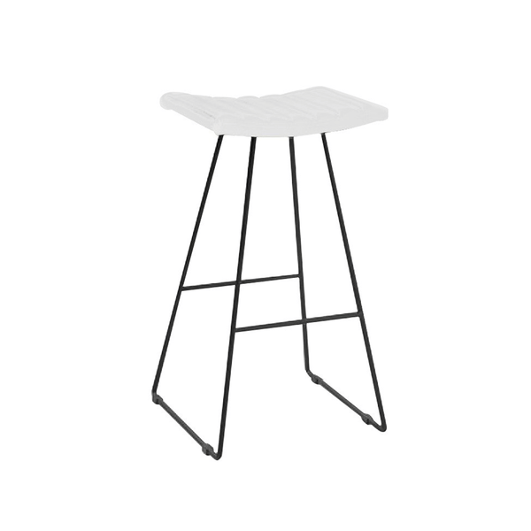 Bindi bar stool white with black frame