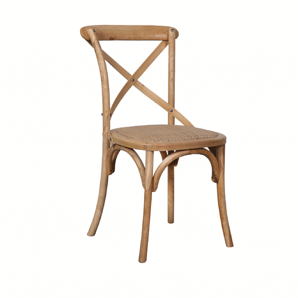 Cross Back: Dining Chair Natural