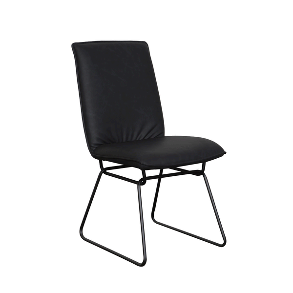 Detroit : Dining chair Black Pu