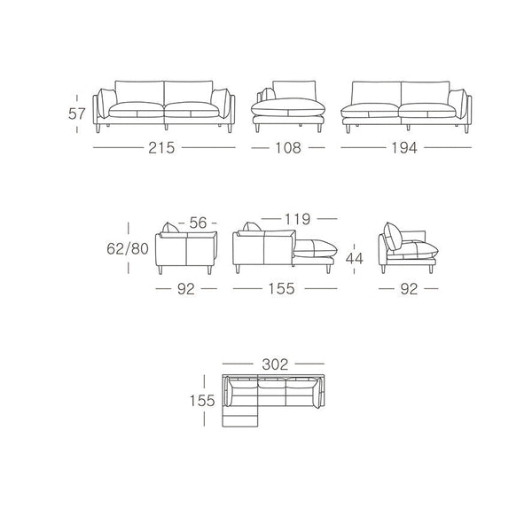 Dylan : Leather Sofa