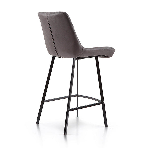 Flynn : Bar Stool Ultra Suede Charcoal