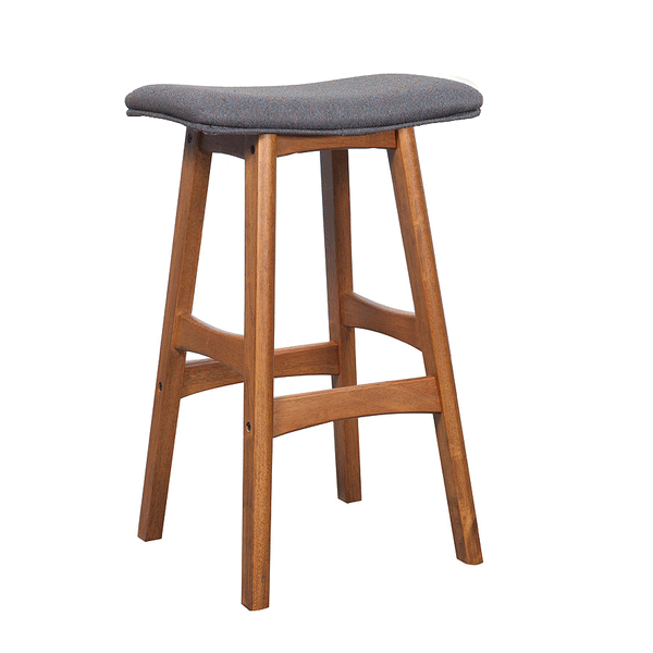 Gangnam bar stool teak with truffle fabric