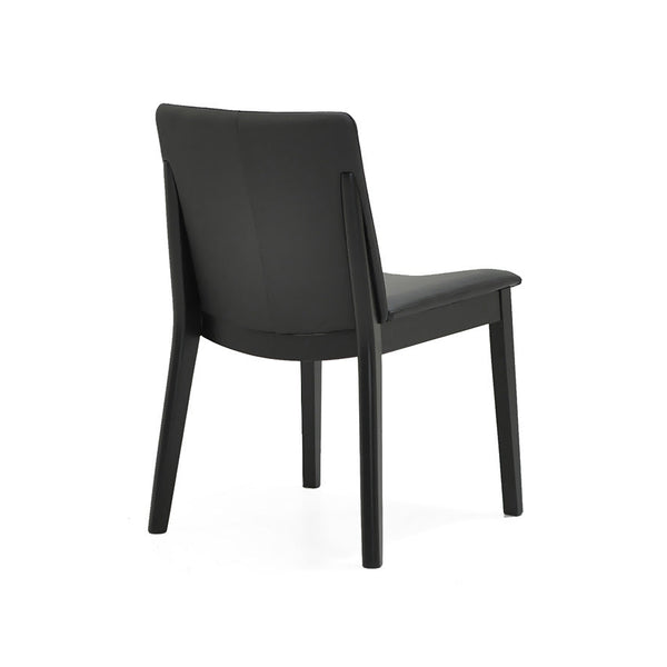 Koda : Dining Chair Leather Upholstery / Black Leg