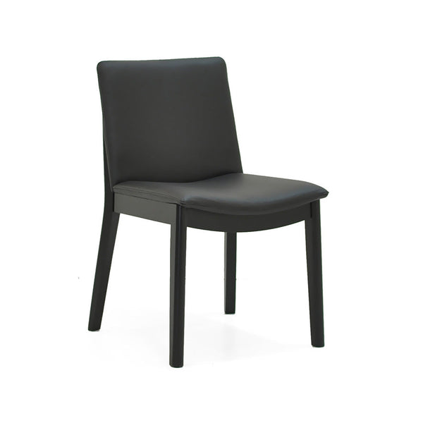Koda : Dining Chair Leather Upholstery / Black Leg