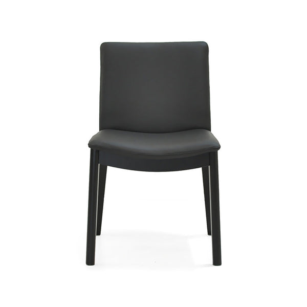 Koda : Dining Chair Leather Upholstery / Black Leg