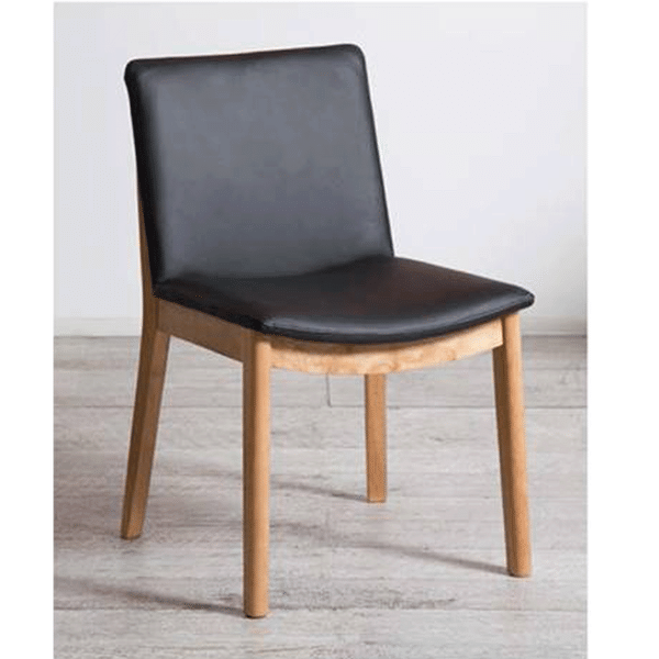 Koda : Dining Chair Leather Upholstery / Oak Leg