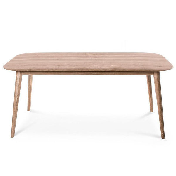 Lotus : Dining Table in American Oak with Pencil Legs - Modern Home Furniture