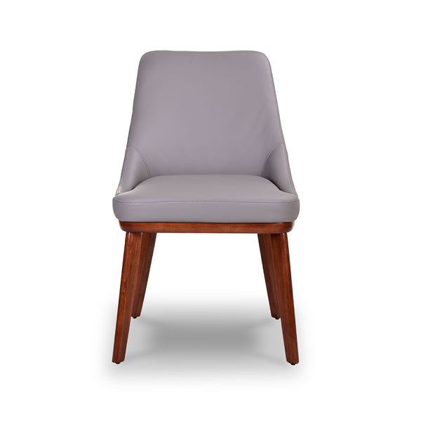 Marco : Dining Chair Grey Leather