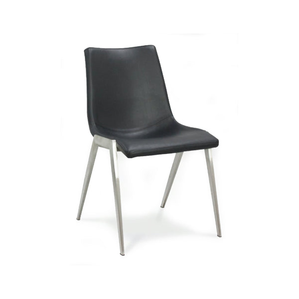Nadia : Dining Chair Brushed Stainless Frame