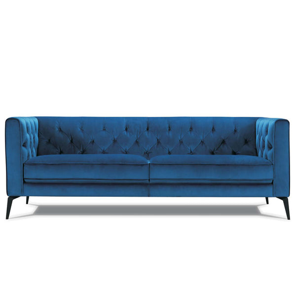 Oxford sofa blue velvet