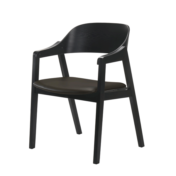 Norway : Dining Chair Soft Seat Black