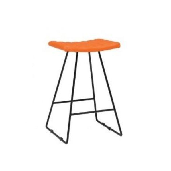 bindi bar stool Orange with black base