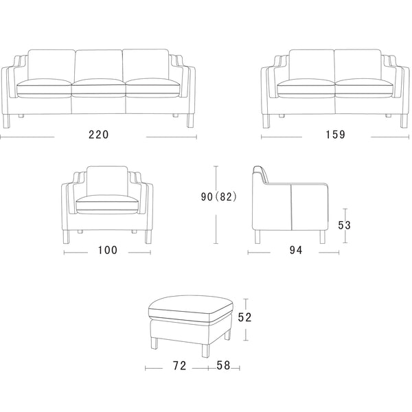 Railey : Vintage Leather Sofa with & Timber Leg - Modern Home Furniture