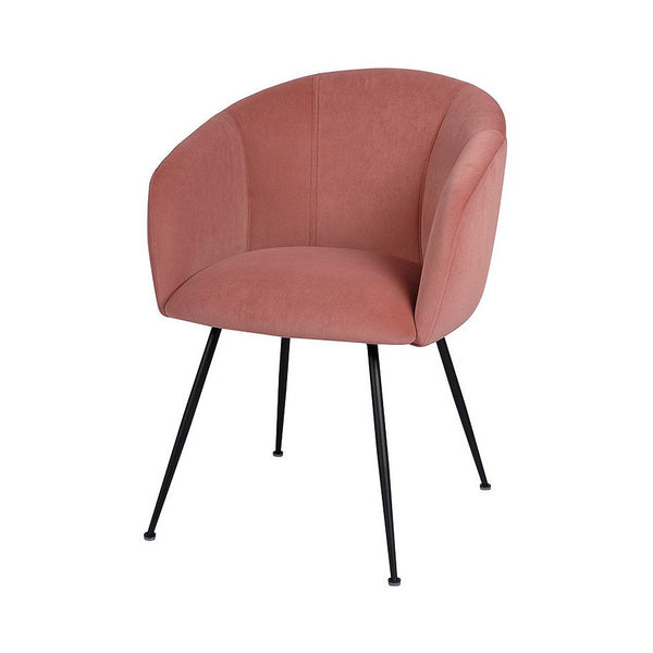 Rose dining Chair in Blush Velvet Fabric