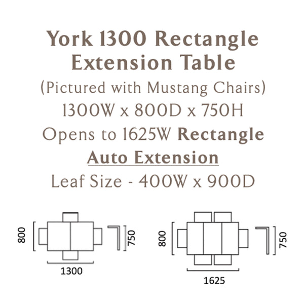 York: Extension Dining Table