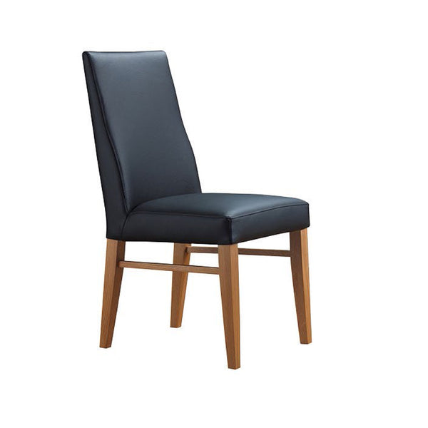 Zack dining chair in leather black