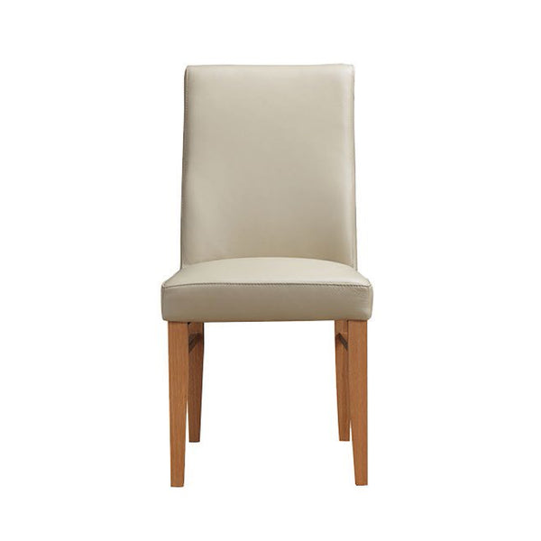 Zack dining chair in leather Mocha