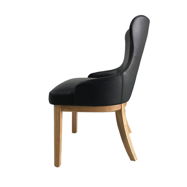 Zander : Dining Chair Tan, Black, Forrest and Clay Leather